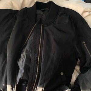Black bomber jacket